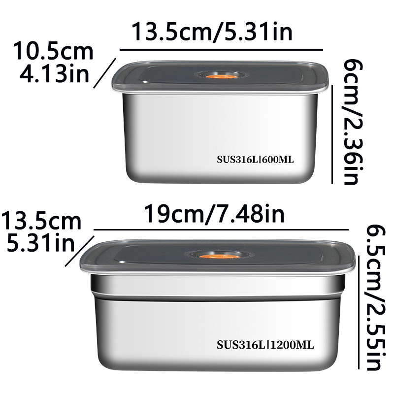 Stainless Bento Box - Pojemnik na żywność ze stali nierdzewnej