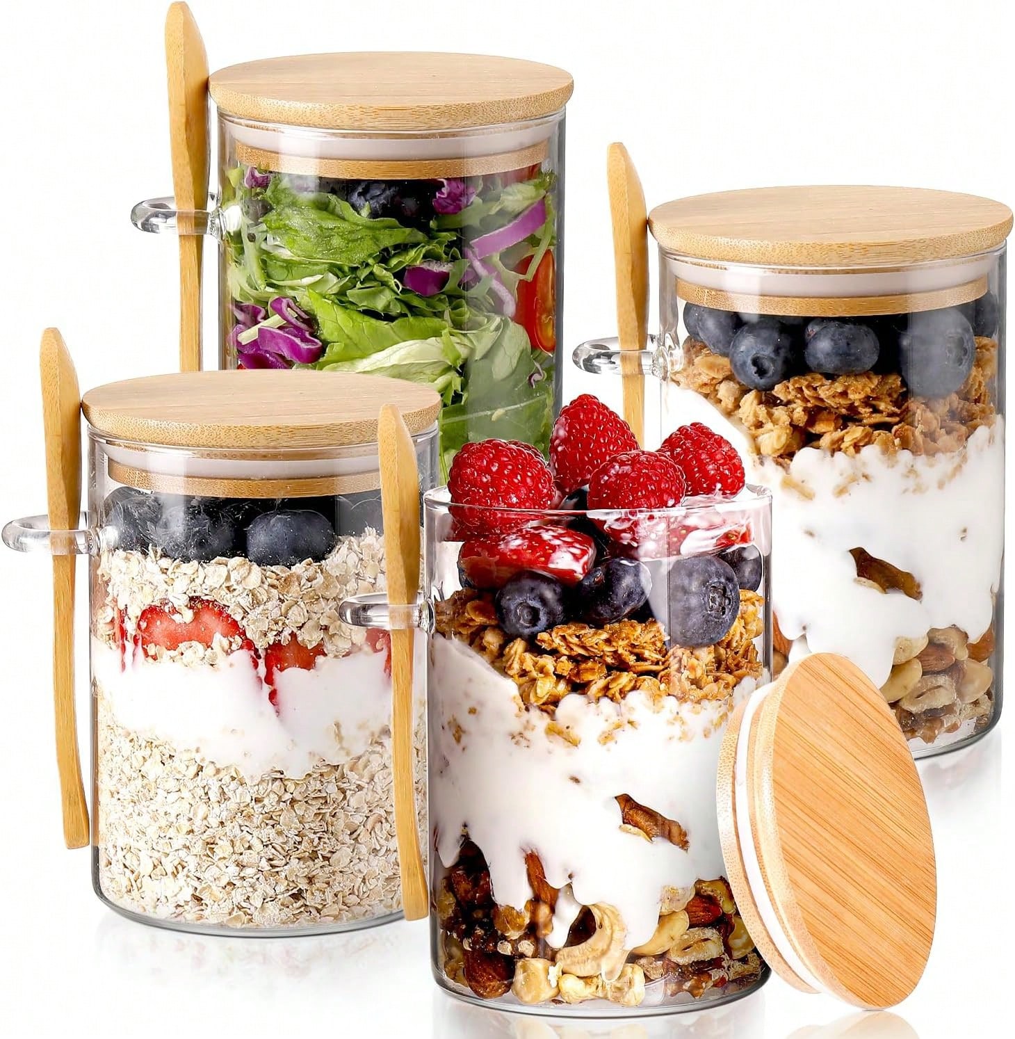 4-pak słoików na owsiankę na n – Meal Prep Yogurt Parfait recenzja i cena